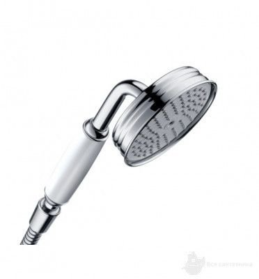 Montreux Ручной душ 106 мм с белой рукояткой, Хром (16320000)