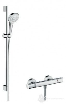 Душовий набір Croma Select E Vario/Ecostat Comfort Combi 0,90 м, білий/хром (27082400)