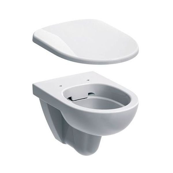 Комплект підвісного унітазу з кришкою Geberit Selnova, 56х35,5 см, Білий (500.265.01.1/500.333.01.1)