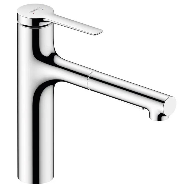 Змішувач Hansgrohe Zesis M33, для кухні з висувним виливом, 25,9х23,1 см, Хром (74804000)