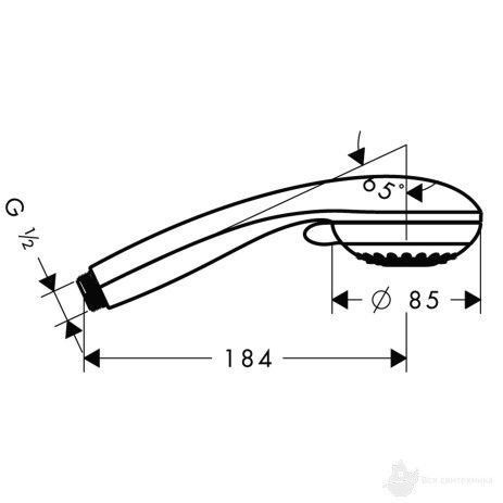 28563000 Ручной душ Crometta 85 Multi 3 jet