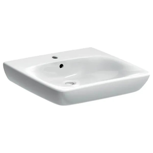 Умивальник підвісний Geberit Selnova Comfort для осіб з обмеженими можливостями, 55х55см, білий (501.461.00.7)
