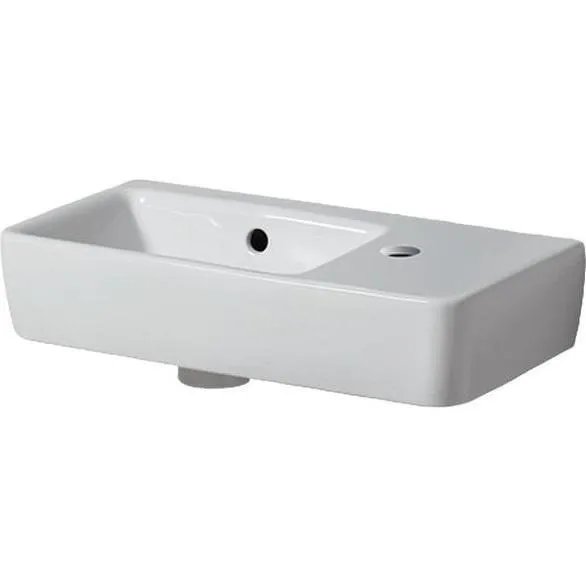 Умивальник підвісний Geberit Selnova Compact правосторонній, 50х25 см, білий (501.513.00.7)