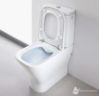 34273700H Gap Унитаз 60*35 см Rimless + бачок 341730000 с монтажом на стену, нижний левый подвод + крышка плавного опускания 801732004, комплект A34D738000