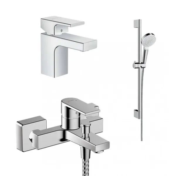Набір змішувачів Hansgrohe Vernis Shape 3в1, Хром (71560000+71450000+26533400)