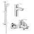 Набір змішувачів для ванни Grohe Eurosmart New 3в1, Хром (33265003+33300003+27926001)