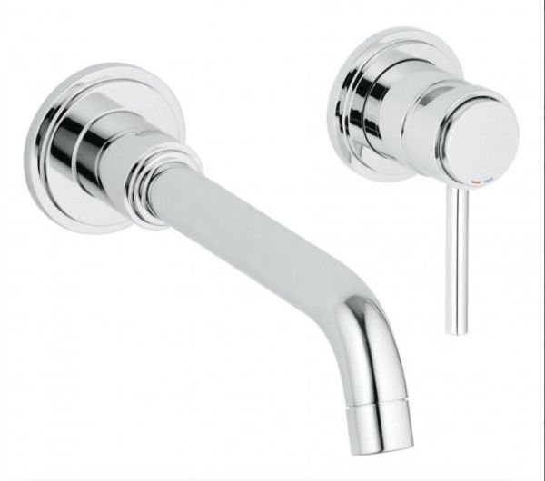 Змішувач для раковини Grohe Atrio, одноважільний на 2 отвори, зовнішня частина, Хром [19918000]