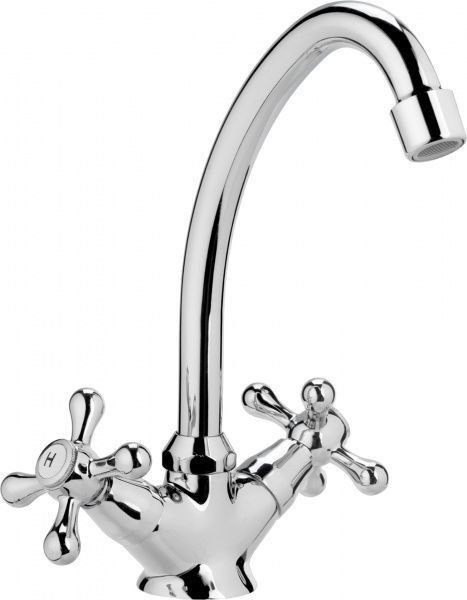 Змішувач для кухні Rozzy Jenori Vodoley двовентильний, Хром [М844-8BR]