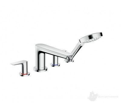 71748000 Talis E Смеситель на край ванны, на 4 отверстия, скрытая часть 13244180 отдельно, хром