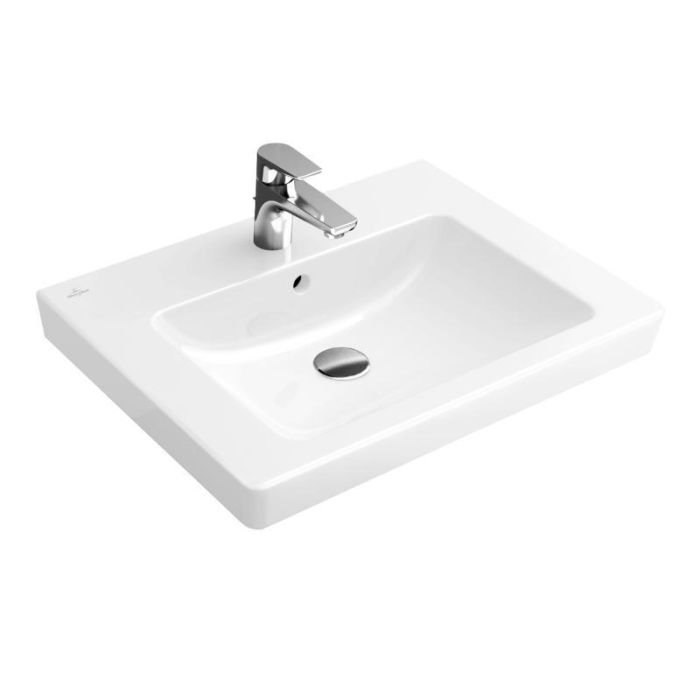 Умывальник Villeroy & Boch Subway 2.0, 600x470 мм, белый, возможная установка с 5243, 5244