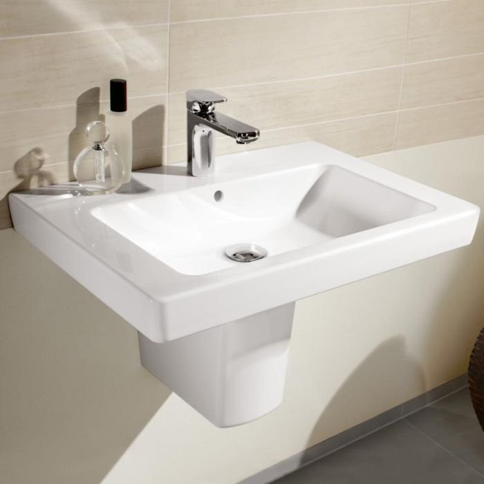 Умывальник Villeroy & Boch Subway 2.0, 600x470 мм, белый, возможная установка с 5243, 5244
