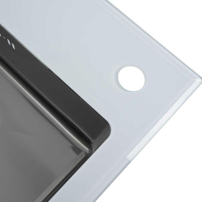 Кухонная мойка PLATINUM HANDMADE WHITE GLASS 600Х510Х200