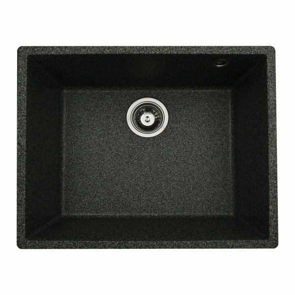 Гранітна мийка для кухні Platinum 5444 OASIS матова Графіт