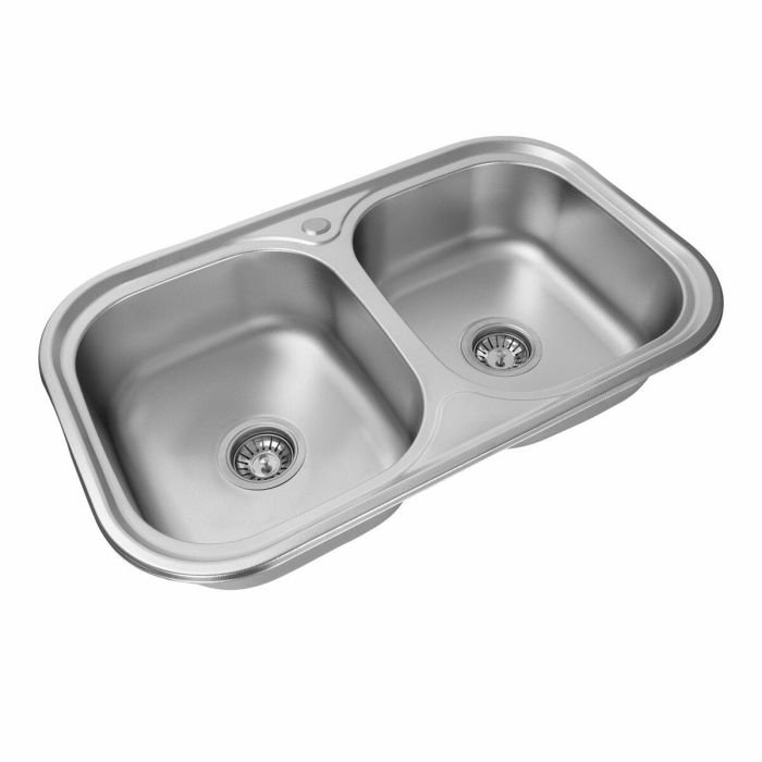 Кухонная мойка Platinum ДЕКОР 7848D из нержавеющей стали 0,8 мм, 78x48 см, Овальная (SP000000524)