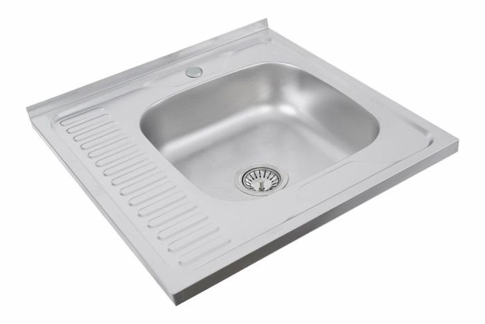 Кухонная мойка Рlatinum 6060 R из нержавеющей стали 0,7 мм, 60x60 см, Квадратная, Сатин (SP000000406)
