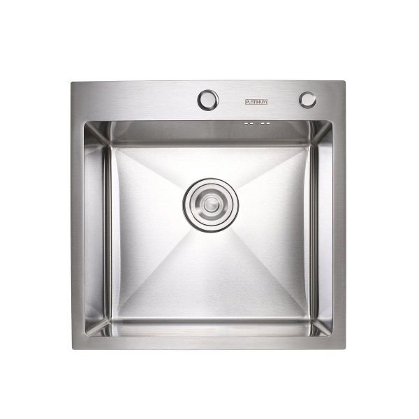 Кухонная мойка Platinum Handmade из нержавеющей стали 3 мм, 50x50x22 см, Квадратная (000032259)