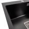 Кухонная мойка Platinum Handmade PVD HSBB 500x500x220 из нержавеющей стали, Прямоугольная, Черная