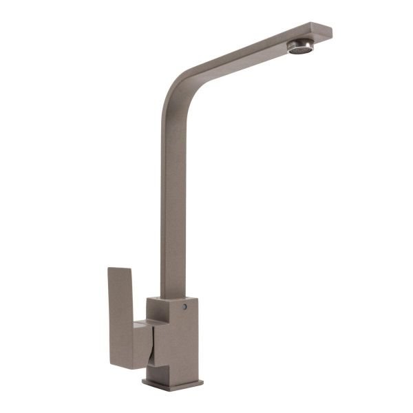 Смеситель кухонный Platinum 179 NES (3007) поворотный, однорычажный из нержавеющей стали, Дюна (SP000041061)