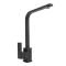 Смеситель кухонный Platinum 179 NES (3007) поворотный, однорычажный из нержавеющей стали, Карбон (SP000041062)
