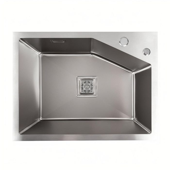 Мойка нержавеющая platinum handmade 58*43b hsb (квадратный сифон 3,0/1,0)