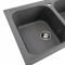 Кухонная мойка Platinum 7950 Equatoria гранитная глянцевая с креплением, 79x50 см, Серый муссон (SP000035797)
