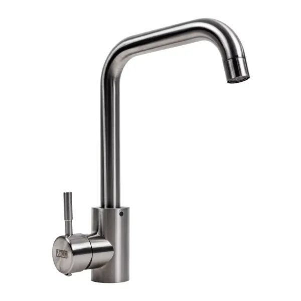 Смеситель кухонный Platinum NS02B поворотный, однорычажный, Нержавеющая сталь (000037810)