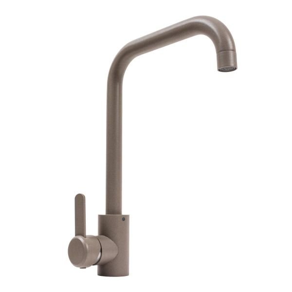 Смеситель кухонный Platinum KT 11 (3008B-FH) поворотный, однорычажный из нержавеющей стали, Дюна (SP000041086)