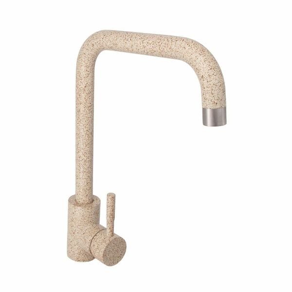 Смеситель кухонный Platinum NА3008B поворотный, однорычажный из нержавеющей стали, Карамель (SP000032292)