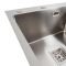 Кухонная мойка Platinum Handmade 78*50В из нержавеющей стали 3.0 мм, 78x50x22 см, Квадратный сифон, Серая