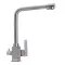 Смеситель с функцией фильтра Platinum KT 0066 поворотный, двухрычажный из нержавеющей стали, Серый (000036384)