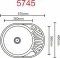 Кухонная мойка Рlatinum ДЕКОР 5745 из нержавеющей стали 0,6 мм, 57x45 см, Овальная (000009228)