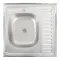 Кухонная мойка Рlatinum 6060 L из нержавеющей стали 0,5 мм, 60x60 см, Квадратная (000000401)