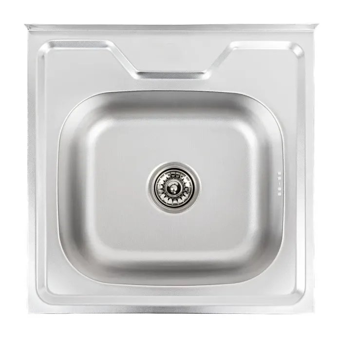 Кухонная мойка Platinum ДЕКОР 5050 из нержавеющей стали 0,7 мм, 50x50 см, Квадратная (000000289)