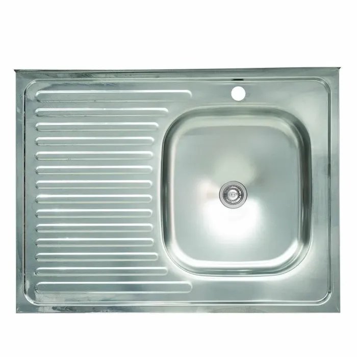 Кухонная мойка Рlatinum 8060 R из нержавеющей стали 0,4 мм, 80x60,5 см, Прямоугольная (000000599)