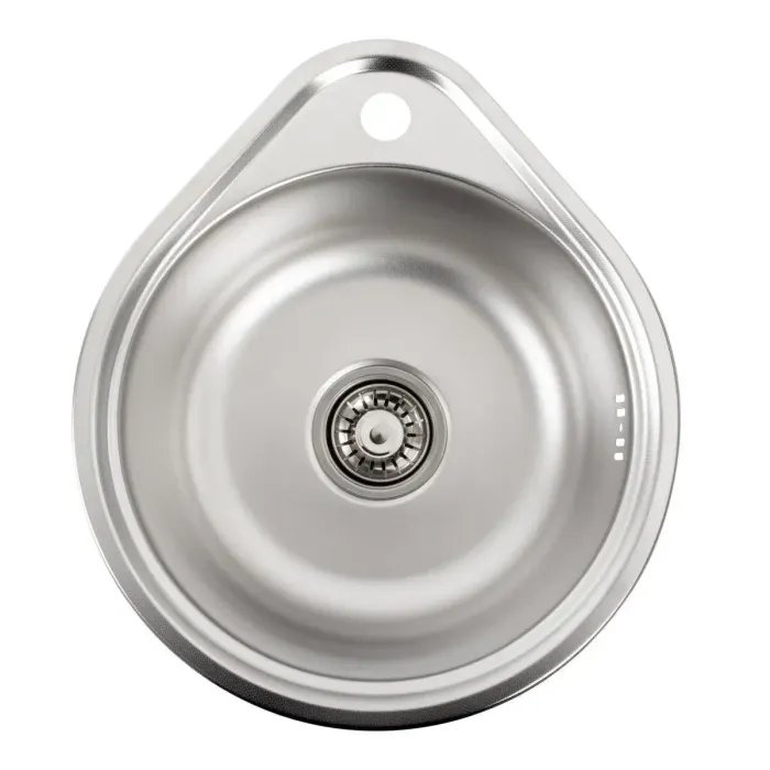 Кухонная мойка Platinum ДЕКОР 4539 из нержавеющей стали D=33 см, 0,6 мм, Круглая (000017247)