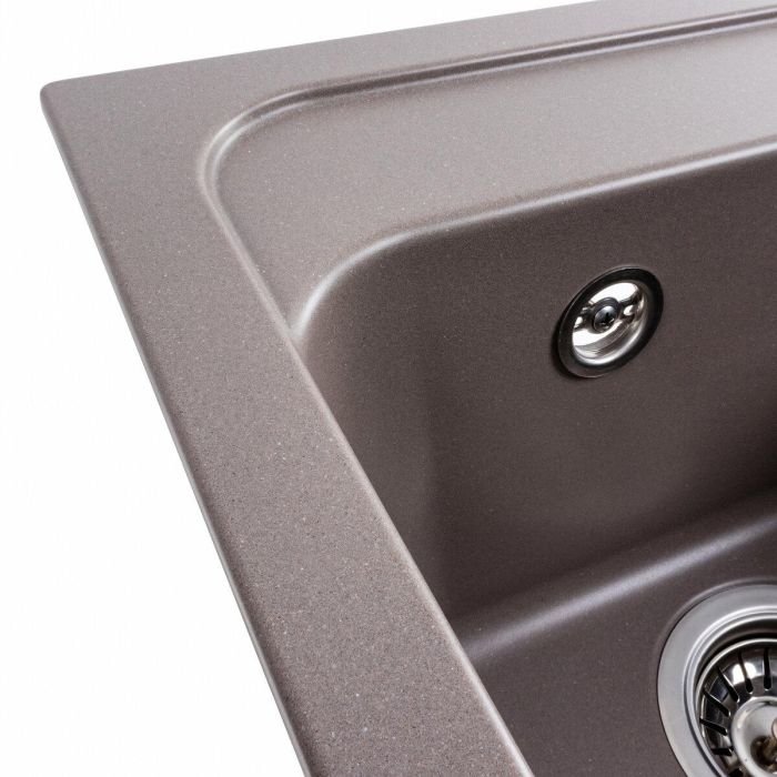 Гранітна мийка для кухні Platinum 4050 KORRADO матова Дюна