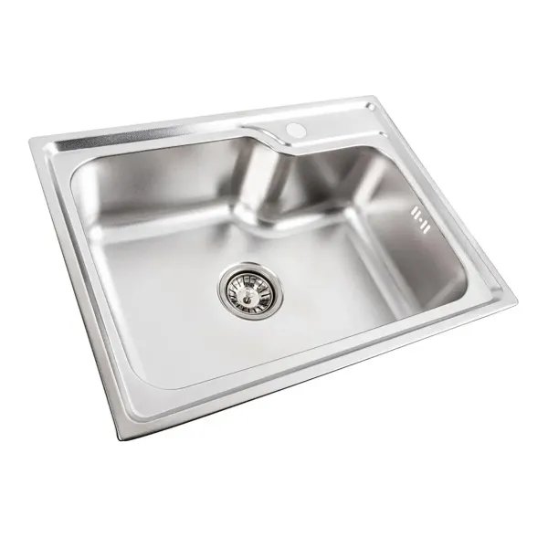 Кухонная мойка Рlatinum ДЕКОР 5845 из нержавеющей стали 0,8 мм, 58x45 см, Прямоугольная (000019721)