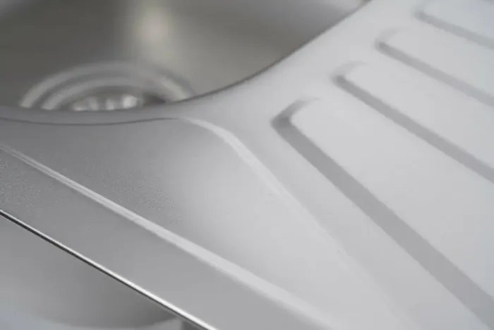 Кухонная мойка Platinum 7848 с крылом 0,8 мм прямоугольная, 78x48 см, Сатин (000019706)