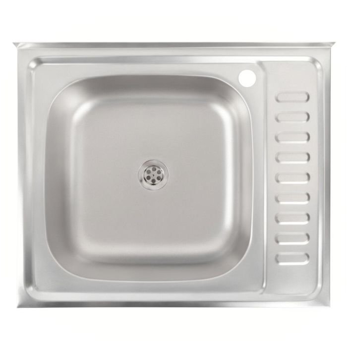Кухонная мойка Рlatinum 6050 L из нержавеющей стали 0,5 мм, 60x50 см, Прямоугольная, Сатин (SP000009780)