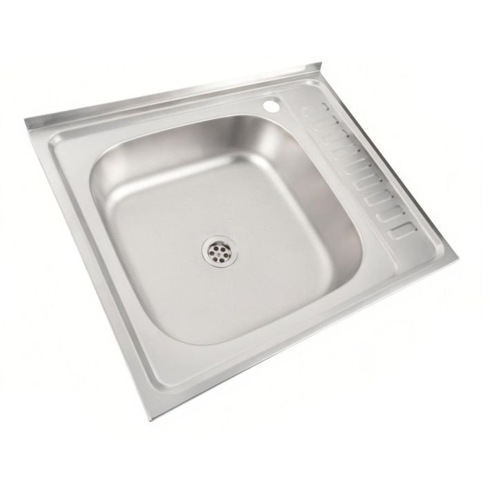 Кухонная мойка Рlatinum 6050 L из нержавеющей стали 0,5 мм, 60x50 см, Прямоугольная, Сатин (SP000009780)