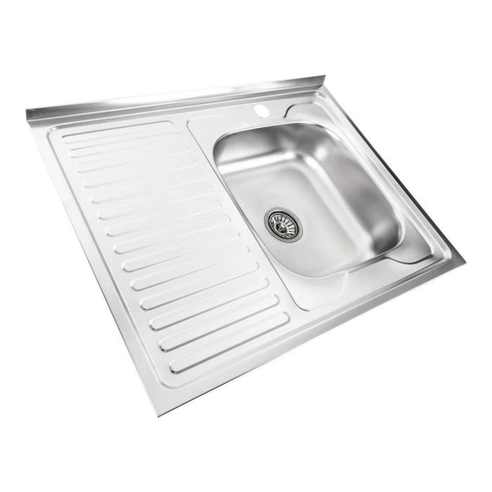 Кухонная мойка Рlatinum 8060 R из нержавеющей стали 0,7 мм, 80x60 см, Прямоугольная, Сатин (SP000000593)