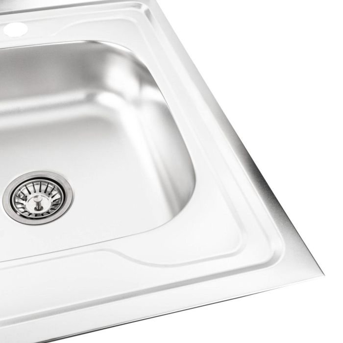 Кухонная мойка Рlatinum 8060 R из нержавеющей стали 0,7 мм, 80x60 см, Прямоугольная, Сатин (SP000000593)