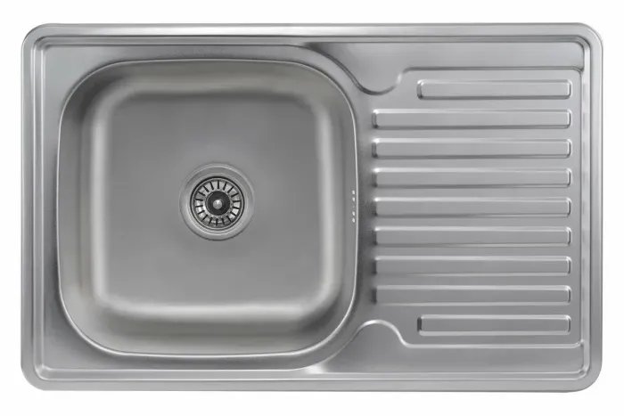 Кухонная мойка Рlatinum 7850 из нержавеющей стали 0,8 мм, 78x50 см, Прямоугольная, Сатин (000019083)