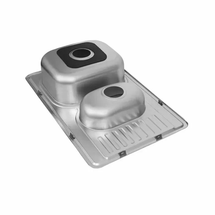 Кухонная мойка Рlatinum 7850D из нержавеющей стали 0,8 мм, 78x50 см, Прямоугольная, Сатин (000000530)