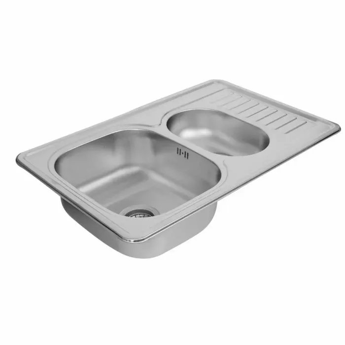 Кухонная мойка Рlatinum 7850D из нержавеющей стали 0,8 мм, 78x50 см, Прямоугольная, Сатин (000000530)