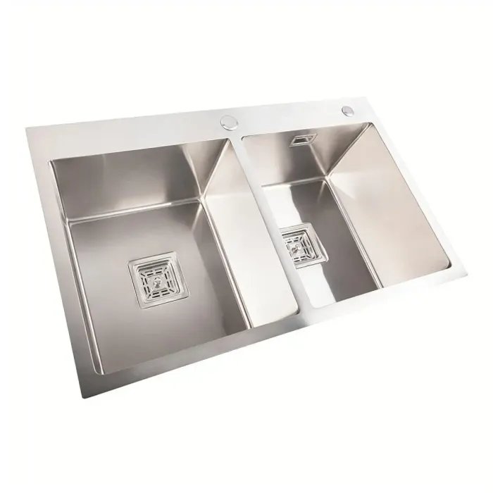 Кухонная мойка Platinum Handmade HDB из нержавеющей стали 3 мм, 78x48x23 см, Прямоугольная (000036122)