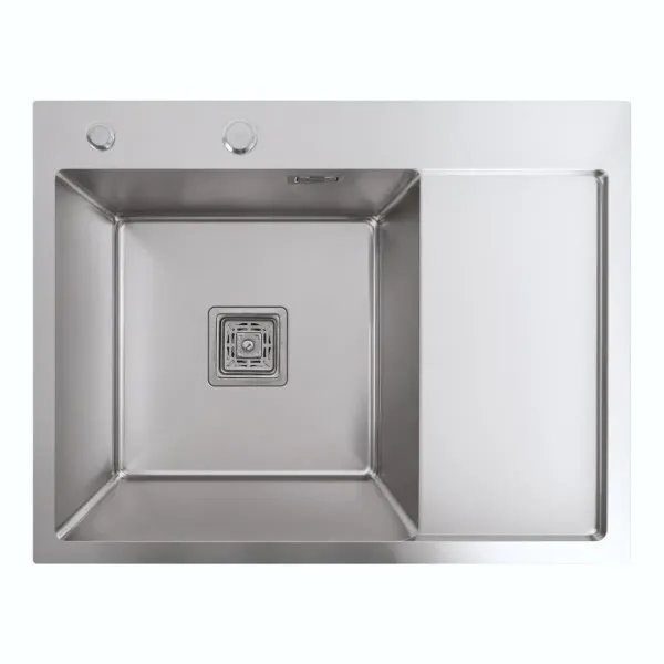 Кухонная мойка Platinum Handmade PVD L из нержавеющей стали 3 мм, 65x50x23 см, Прямоугольная (000037029)