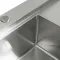 Кухонная мойка Platinum Handmade L из нержавеющей стали 3 мм, 58x48x22 см, Прямоугольная (000032276)