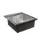 Кухонная стеклянная мойка Germece Handmade Black Glass из нержавеющей стали 3 мм, 60x51x20 см, Прямоугольная
