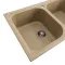 Кухонная мойка Platinum 7950 Equatoria гранитная глянцевая с креплением, 79x50 см, Бежевый (000035781)